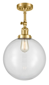 Beacon - 1 Light - 12 inch - Satin Gold - Semi-Flush Mount (201F-SG-G202-12)