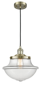 Oxford - 1 Light - 12 inch - Antique Brass - Cord hung - Mini Pendant (201C-AB-G542-LED)