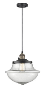 Oxford - 1 Light - 12 inch - Black Antique Brass - Cord hung - Mini Pendant (201CSW-BAB-G544)