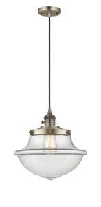 Oxford - 1 Light - 12 inch - Antique Brass - Cord hung - Mini Pendant (201CSW-AB-G542)