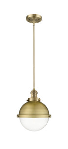 Hampden - 1 Light - 9 inch - Brushed Brass - Stem Hung - Mini Pendant (201S-BB-HFS-82-BB)