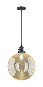 Beacon - 1 Light - 12 inch - Matte Black - Cord hung - Mini Pendant (201CSW-BK-G208-12)
