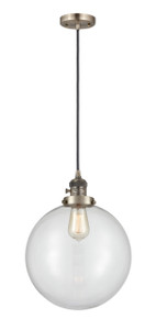 Beacon - 1 Light - 12 inch - Antique Brass - Cord hung - Mini Pendant (201CSW-AB-G202-12)