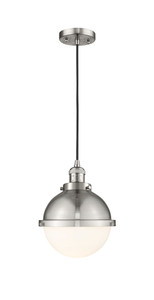 Hampden - 1 Light - 9 inch - Brushed Satin Nickel - Cord hung - Mini Pendant (201C-SN-HFS-81-SN-LED)