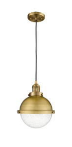 Hampden - 1 Light - 9 inch - Brushed Brass - Cord hung - Mini Pendant (201C-BB-HFS-84-BB-LED)