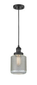Stanton - 1 Light - 6 inch - Matte Black - Cord hung - Mini Pendant (201C-BK-G262)