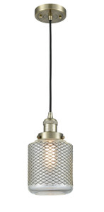 Stanton - 1 Light - 6 inch - Antique Brass - Cord hung - Mini Pendant (201C-AB-G262)