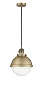 Hampden - 1 Light - 9 inch - Brushed Brass - Cord hung - Mini Pendant (201CSW-BB-HFS-84-BB)