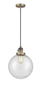Beacon - 1 Light - 10 inch - Brushed Brass - Cord hung - Mini Pendant (201CSW-BB-G204-10-LED)