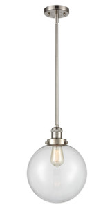 Beacon - 1 Light - 10 inch - Brushed Satin Nickel - Stem Hung - Mini Pendant (201S-SN-G202-10)