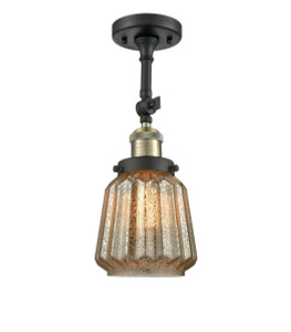 Chatham - 1 Light - 7 inch - Black Antique Brass - Semi-Flush Mount (201F-BAB-G146)