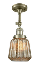 Chatham - 1 Light - 7 inch - Antique Brass - Semi-Flush Mount (201F-AB-G146)