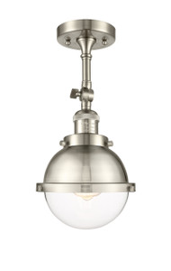 Hampden - 1 Light - 7 inch - Brushed Satin Nickel - Semi-Flush Mount (201F-SN-HFS-62-SN)