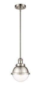 Hampden - 1 Light - 7 inch - Brushed Satin Nickel - Stem Hung - Mini Pendant (201S-SN-HFS-62-SN)