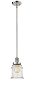 Canton - 1 Light - 7 inch - Polished Nickel - Stem Hung - Mini Pendant (201S-PN-G184-LED)