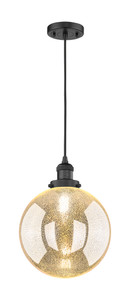 Beacon - 1 Light - 10 inch - Matte Black - Cord hung - Mini Pendant (201C-BK-G208-10)