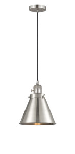 Appalachian - 1 Light - 8 inch - Brushed Satin Nickel - Cord hung - Mini Pendant (201CSW-SN-M13-SN-LED) Appalachian - 1 Light - 8 inch - Brushed Satin Nickel - Cord hung - Mini Pendant (201CSW-SN-M13-SN-LED)