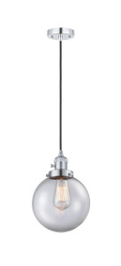 Beacon - 1 Light - 8 inch - Polished Chrome - Cord hung - Mini Pendant (201CSW-PC-G202-8-LED)