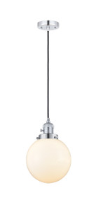 Beacon - 1 Light - 8 inch - Polished Chrome - Cord hung - Mini Pendant (201CSW-PC-G201-8-LED)