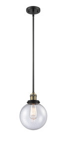 Beacon - 1 Light - 8 inch - Black Antique Brass - Stem Hung - Mini Pendant (201S-BAB-G204-8)