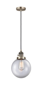 Beacon - 1 Light - 8 inch - Antique Brass - Cord hung - Mini Pendant (201CSW-AB-G202-8)