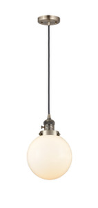 Beacon - 1 Light - 8 inch - Antique Brass - Cord hung - Mini Pendant (201CSW-AB-G201-8)
