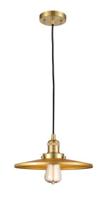 Appalachian - 1 Light - 12 inch - Satin Gold - Cord hung - Mini Pendant (201C-SG-MFR-SG-12-LED)