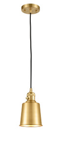 Addison - 1 Light - 5 inch - Satin Gold - Cord hung - Mini Pendant (201CSW-SG-M9-SG-LED) Addison - 1 Light - 5 inch - Satin Gold - Cord hung - Mini Pendant (201CSW-SG-M9-SG-LED)