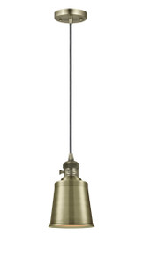 Addison - 1 Light - 5 inch - Antique Brass - Cord hung - Mini Pendant (201CSW-AB-M9-AB-LED) Addison - 1 Light - 5 inch - Antique Brass - Cord hung - Mini Pendant (201CSW-AB-M9-AB-LED)