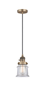 Canton - 1 Light - 5 inch - Brushed Brass - Cord hung - Mini Pendant (201CSW-BB-G182S)