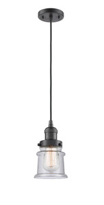 Canton - 1 Light - 5 inch - Oil Rubbed Bronze - Cord hung - Mini Pendant (201C-OB-G184S)