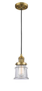 Canton - 1 Light - 5 inch - Brushed Brass - Cord hung - Mini Pendant (201C-BB-G182S) Canton - 1 Light - 5 inch - Brushed Brass - Cord hung - Mini Pendant (201C-BB-G182S)