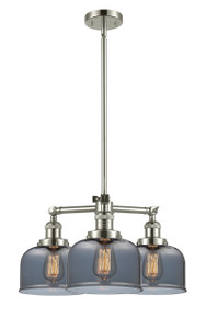Bell - 3 Light - 22 inch - Polished Nickel - Stem Hung - Chandelier (207-PN-G73-LED)