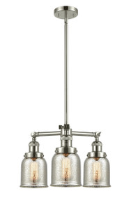 Bell - 3 Light - 19 inch - Polished Nickel - Stem Hung - Chandelier (207-PN-G58-LED)