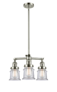 Canton - 3 Light - 18 inch - Polished Nickel - Stem Hung - Chandelier (207-PN-G182S)
