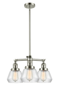 Fulton - 3 Light - 22 inch - Polished Nickel - Stem Hung - Chandelier (207-PN-G172)