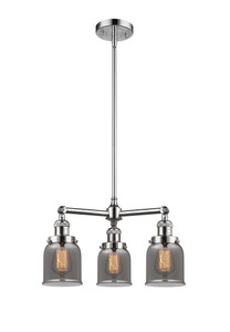 Bell - 3 Light - 19 inch - Polished Chrome - Stem Hung - Chandelier (207-PC-G53-LED)