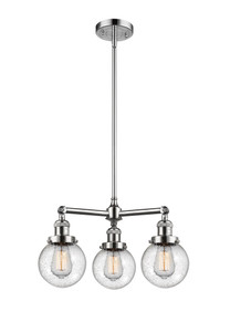 Beacon - 3 Light - 19 inch - Polished Chrome - Stem Hung - Chandelier (207-PC-G204-6-LED)