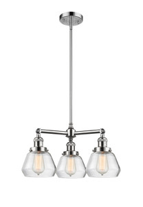Fulton - 3 Light - 22 inch - Polished Chrome - Stem Hung - Chandelier (207-PC-G172-LED)