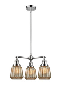 Chatham - 3 Light - 24 inch - Polished Chrome - Stem Hung - Chandelier (207-PC-G146)