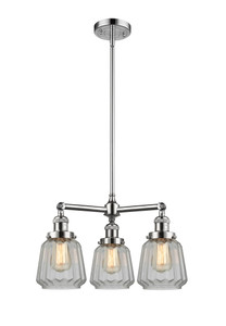 Chatham - 3 Light - 24 inch - Polished Chrome - Stem Hung - Chandelier (207-PC-G142)