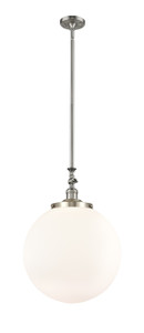 Beacon - 1 Light - 16 inch - Brushed Satin Nickel - Stem Hung - Mini Pendant (206-SN-G201-16)