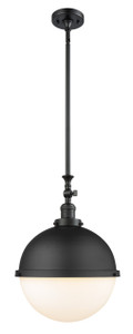 Hampden - 1 Light - 13 inch - Matte Black - Stem Hung - Pendant (206-BK-HFS-121-BK)