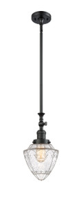 Bullet - 1 Light - 7 inch - Matte Black - Stem Hung - Mini Pendant (206-BK-G664-7)