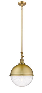 Hampden - 1 Light - 13 inch - Brushed Brass - Stem Hung - Pendant (206-BB-HFS-124-BB-LED)