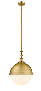 Hampden - 1 Light - 13 inch - Brushed Brass - Stem Hung - Pendant (206-BB-HFS-121-BB-LED)