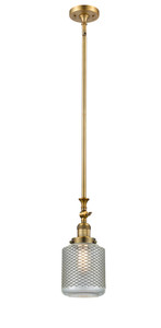 Stanton - 1 Light - 6 inch - Brushed Brass - Stem Hung - Mini Pendant (206-BB-G262)