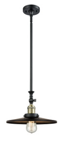Appalachian - 1 Light - 12 inch - Black Antique Brass - Stem Hung - Mini Pendant (206-BAB-MFR-BK-12)