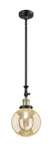 Beacon - 1 Light - 8 inch - Black Antique Brass - Stem Hung - Mini Pendant (206-BAB-G208-8)