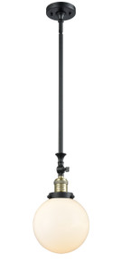 Beacon - 1 Light - 8 inch - Black Antique Brass - Stem Hung - Mini Pendant (206-BAB-G201-8)